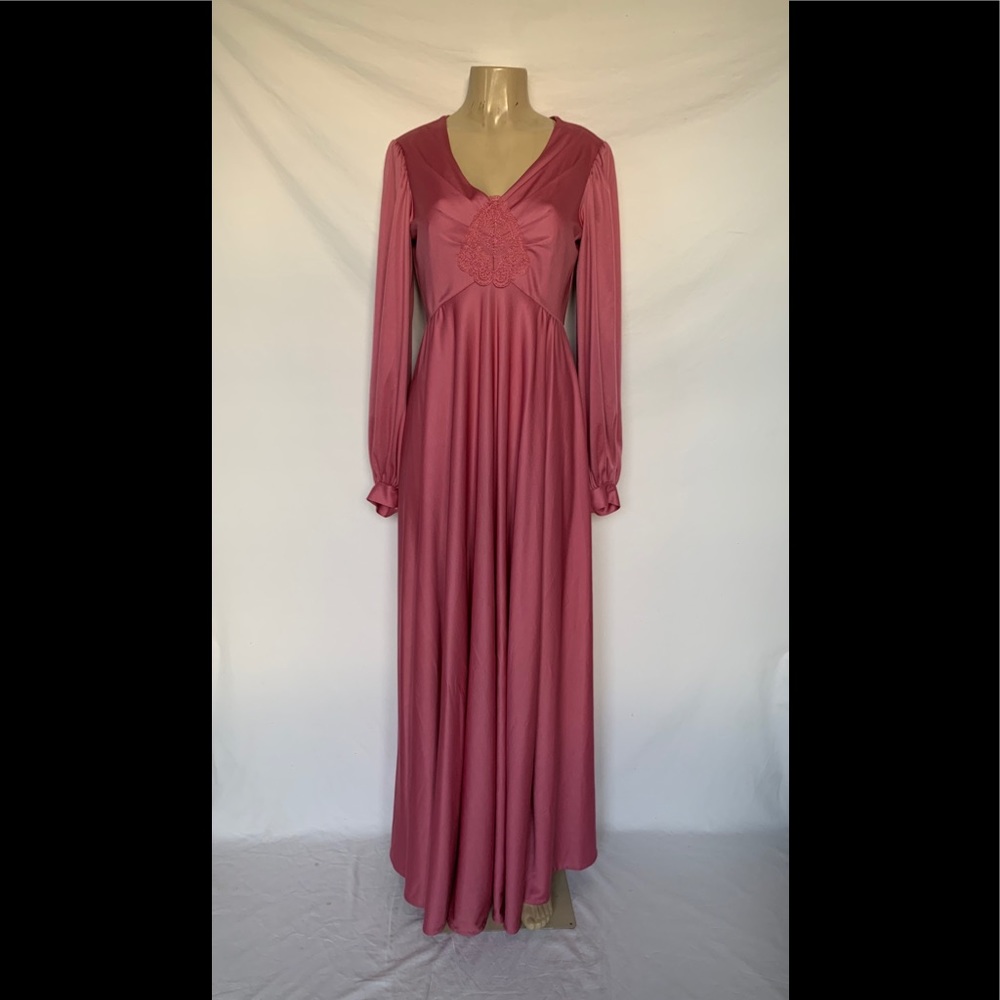 VTG Dance Allure Size 14 Pastel Pink Maxi Dress